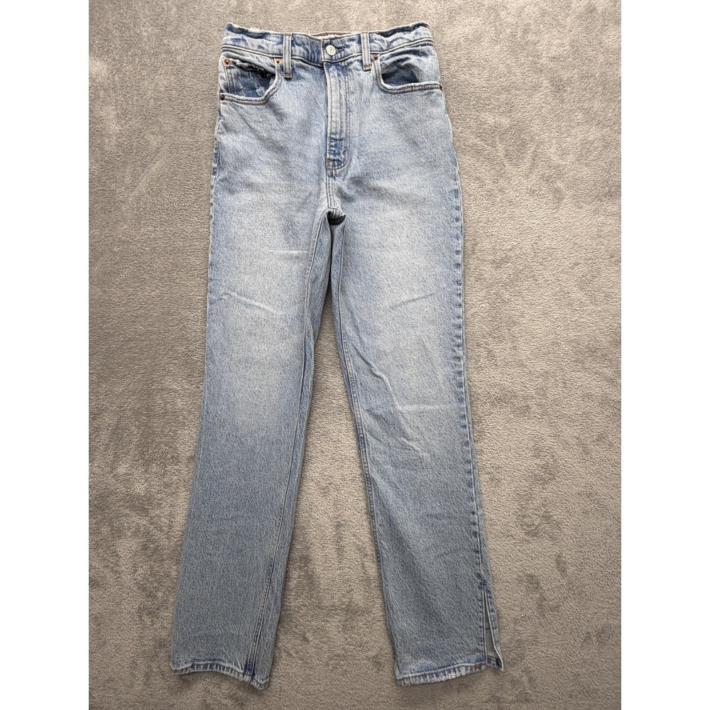Abercrombie & Fitch Jeans Womens 4 Blue Light Wash 90s Straight High Rise